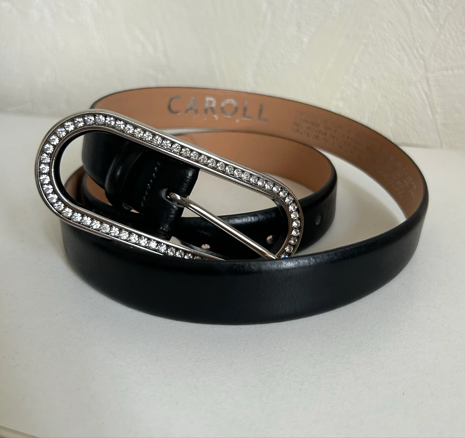 Ceinture Caroll femme noire boucle strass élégante chic vintage T85 – photo 15